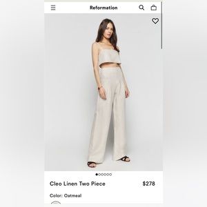 Reformation Linen Two Piece Set
